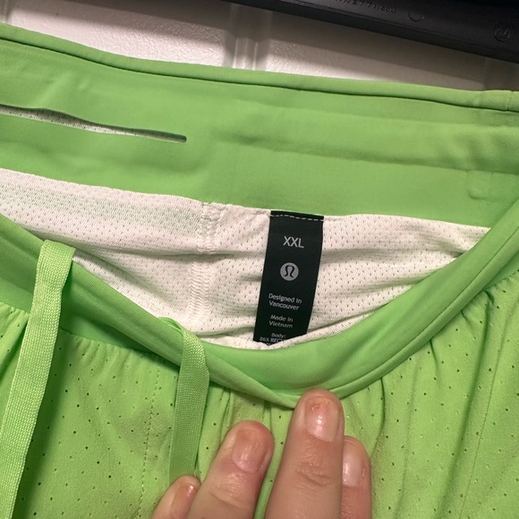 NWT Lululemon Mens Fast and Free Short 6" Lined Scream Green XXL - Picture 5 of 6